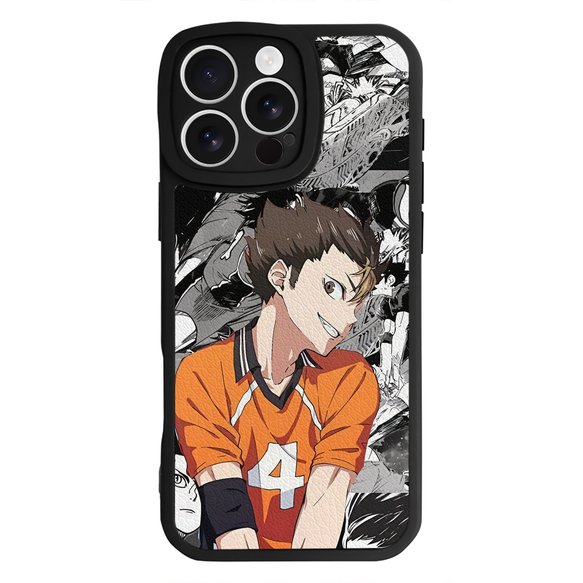 （画像用） ハイキュー!! Haikyu!! 【iPhone 16シリーズ対応】シリコンスマホケース（レザー調） 材質：シリコン